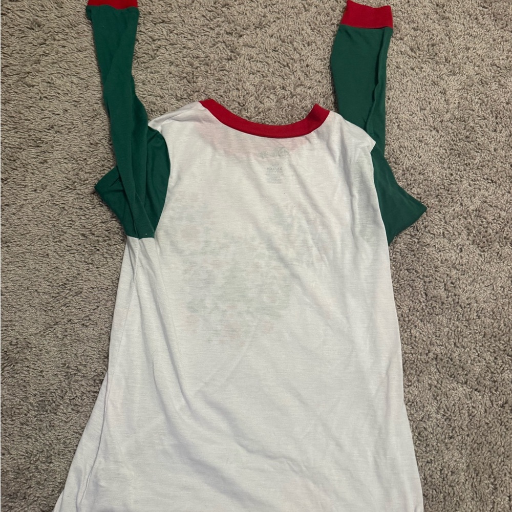 Women's Disney Christmas Long Sleeve Pajama Shirt with Holiday Design - Picture 5 of 5